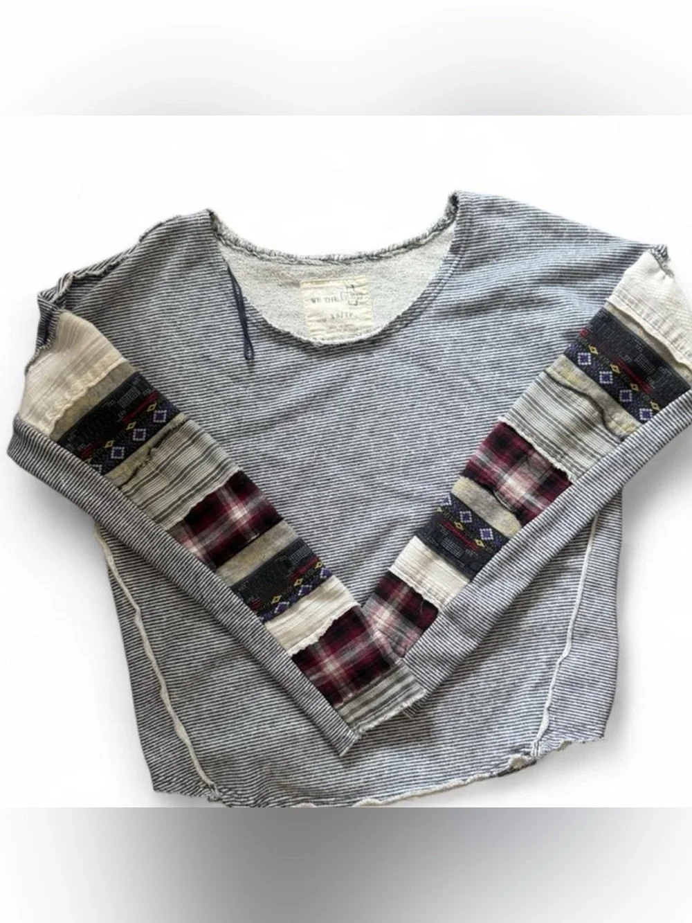 Free people long sleeve with patchwork